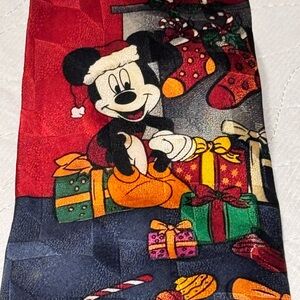 Disney Mickey Unlimited Silk Tie Holiday Christmas Korea Gifts Vintage